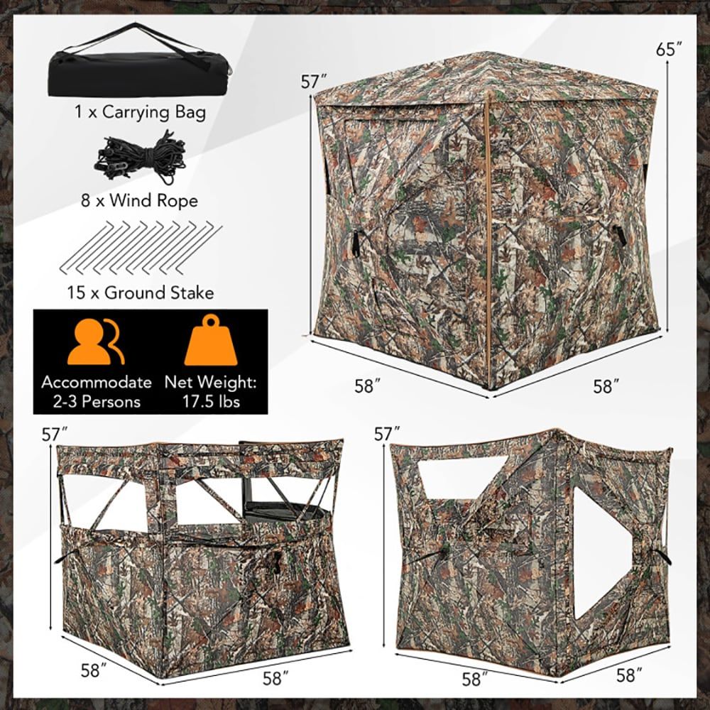 Hunting & Outdoor Supplies Carterton Reviews - Многофункциональная разборная охотничья палатка 5-в-1 для