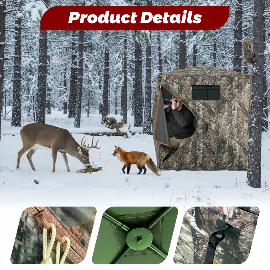 Hunting & Outdoor Supplies Carterton Reviews - Камуфляжная раскладная охотничья палатка-укрытие для земляного