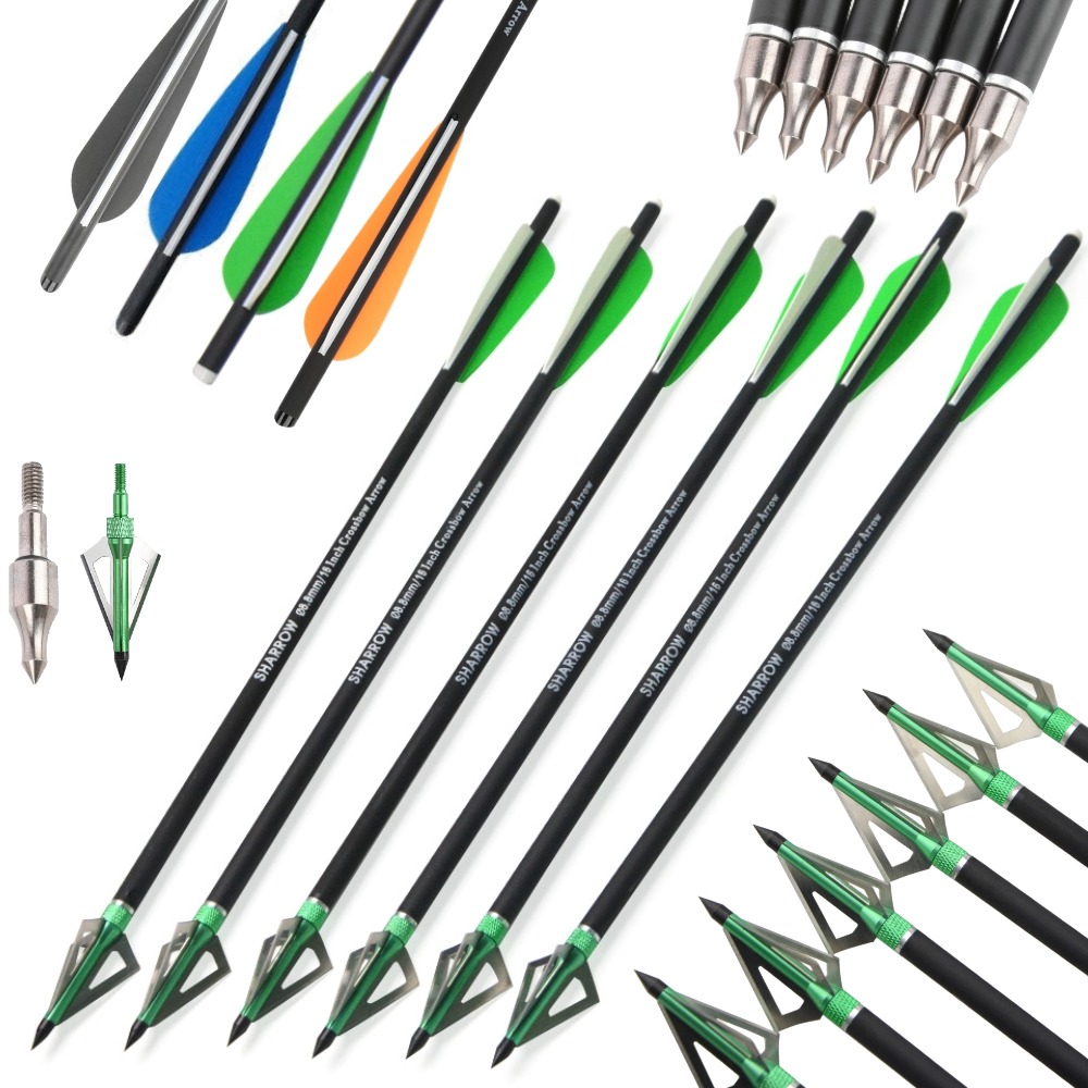 Crossbow Bolt Broadhead - 16/17/18/20/21/22-дюймовые арбалетные болты, карбоновые стрелы с