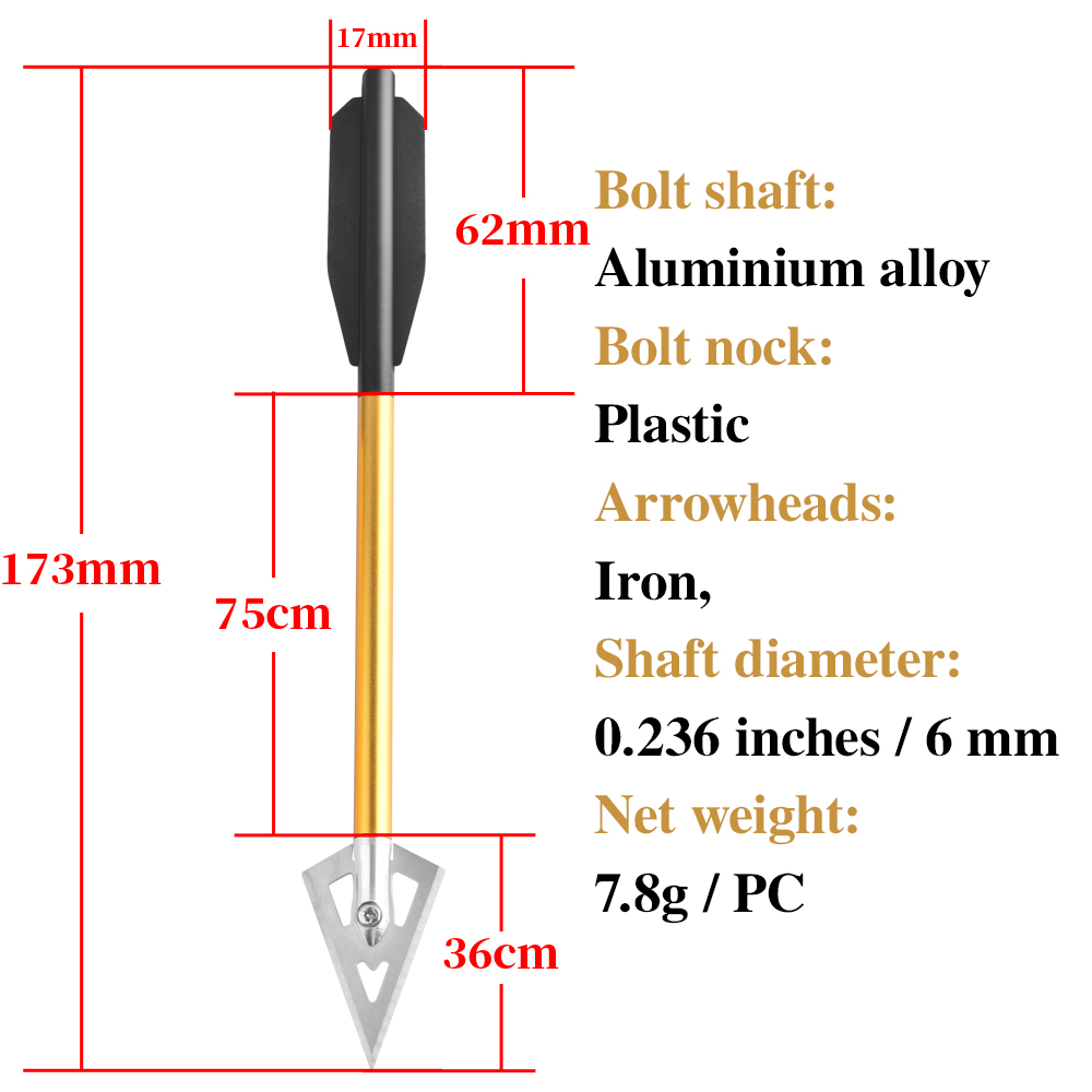 6/12 шт., алюминиевые арбалетн – обзор и цена Crossbow Bolt Broadhead
